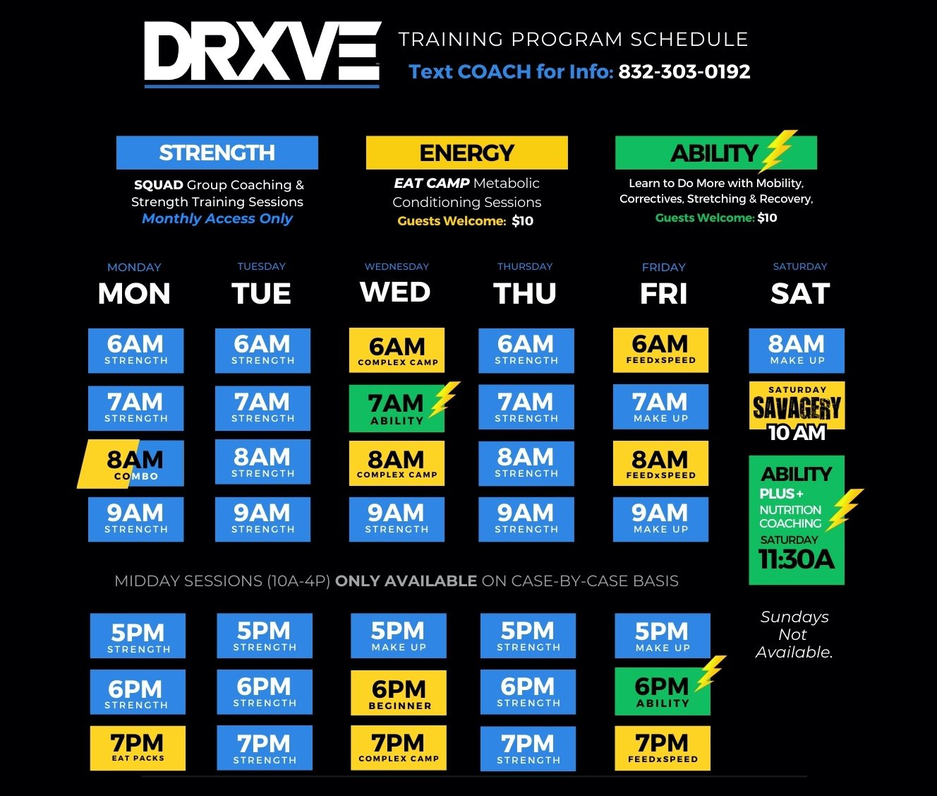 DRXVE SCHEDULE - GO 30 TIMES ONLY-1