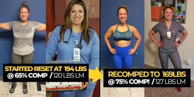 ER Nurse Workout Program in Houston, TX - Body Recomposition Results - DRXVE