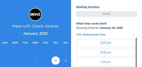 SCHEDULE MEETING DRXVE ALVEREZ COACH