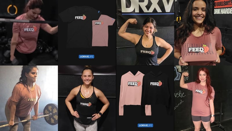 feed the peach tshirt playlist merch drxve pasadena tx